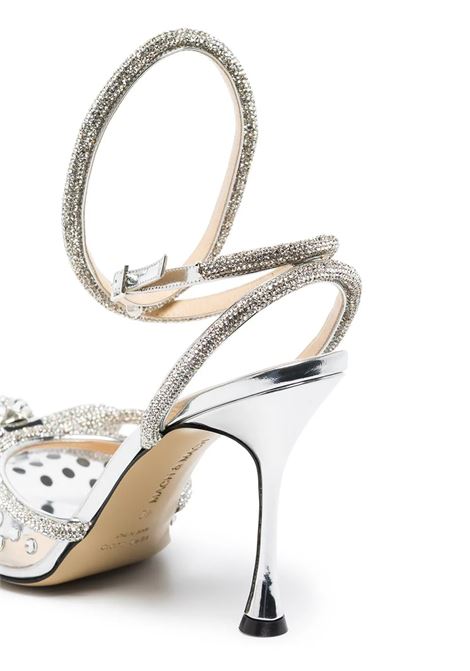 MACH & MACH Slingback Double Bow 100 mm Decorata Con Cristalli - MACH & MACH Officina
