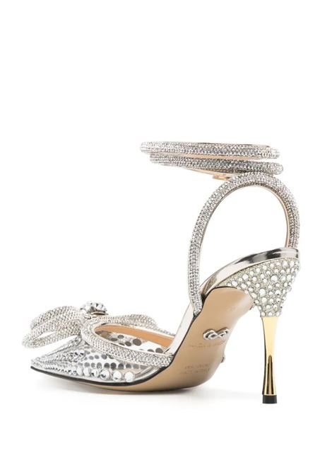 MACH & MACH Slingback Double Bow 100 mm Gold Con Cristalli - MACH & MACH Limitato a 3 giorni