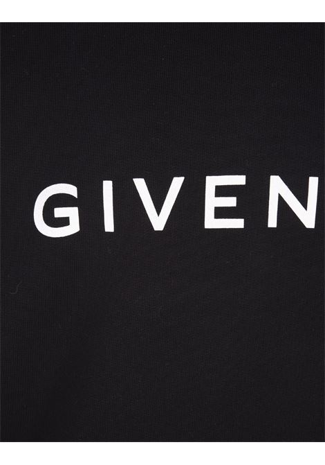 GIVENCHY Felpa Con Cappuccio GIVENCHY Archetype In Tessuto Garzato Nero - GIVENCHY 2025