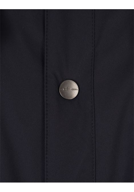 KITON Giacca Imbottita Stile Camicia In Nylon Blu Notte - KITON Spedizione Gratuita
