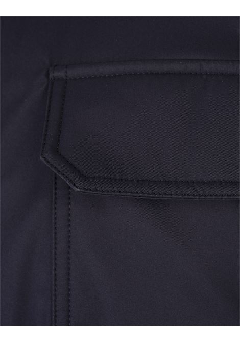 KITON Giacca Imbottita Stile Camicia In Nylon Blu Notte - KITON Spedizione Gratuita