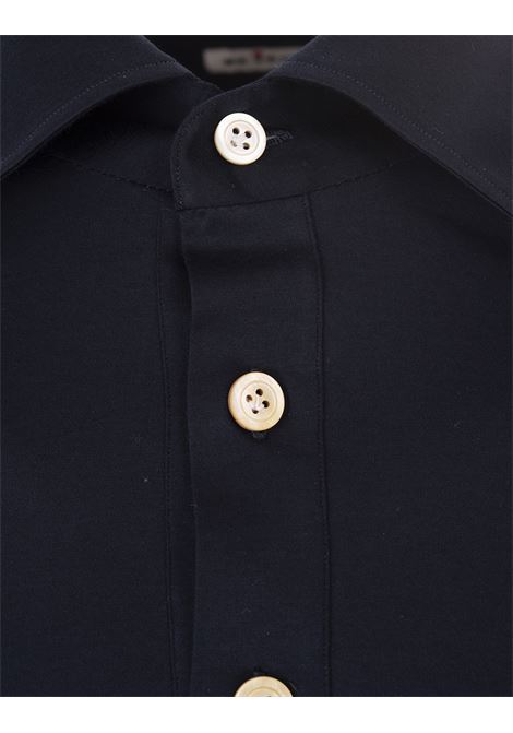 KITON Polo A Maniche Lunghe In Jersey Blu Navy - KITON Soddisfazione Garantita