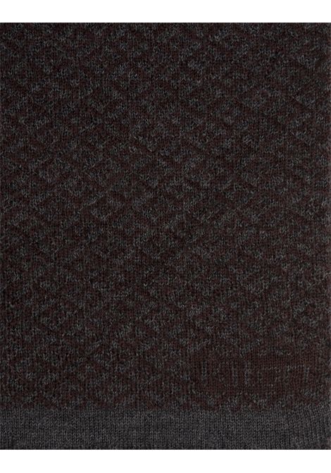 KITON Sciarpa In Cashmere Marrone Con Motivo Jacquard - KITON Negozi Online