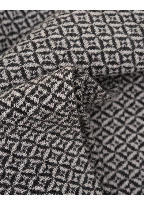 KITON Sciarpa In Cashmere Nero Con Motivo Jacquard - KITON Acquista Ora