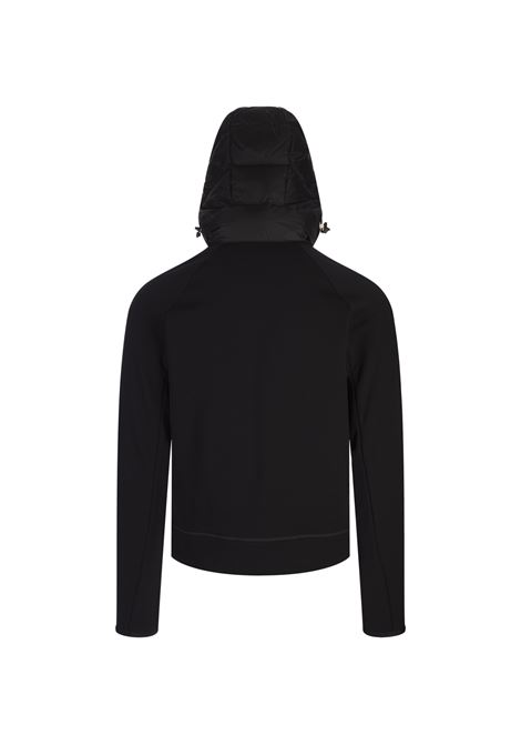 MONCLER GRENOBLE Felpa Zip-Up Nera Con Logo a Contrasto - MONCLER GRENOBLE Fino Al -60%