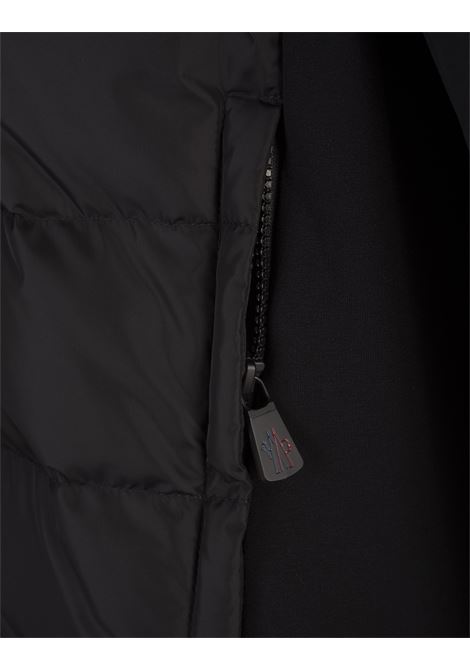 MONCLER GRENOBLE Felpa Zip-Up Nera Con Logo a Contrasto - MONCLER GRENOBLE Fino Al -60%