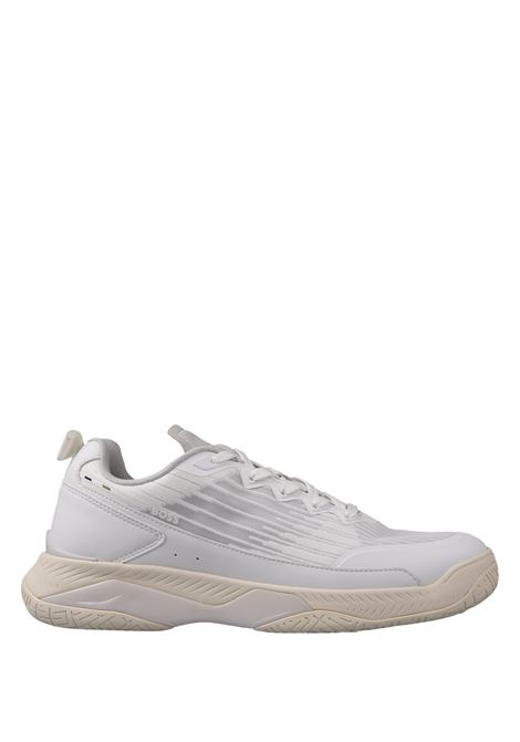 BOSS Sneakers Bianche In Materiali Misti Con Suola Antiscivolo - BOSS Sottocosto