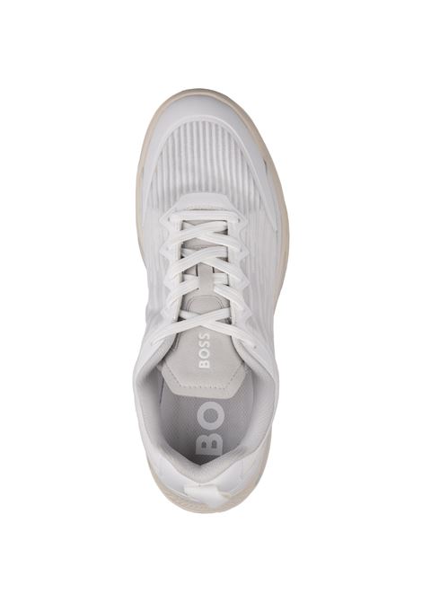 BOSS Sneakers Bianche In Materiali Misti Con Suola Antiscivolo - BOSS Sottocosto
