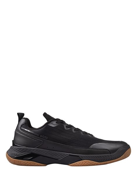 BOSS Sneakers Nere In Materiali Misti Con Suola Antiscivolo - BOSS Convenienza