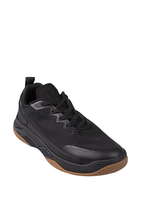 BOSS Sneakers Nere In Materiali Misti Con Suola Antiscivolo - BOSS Convenienza