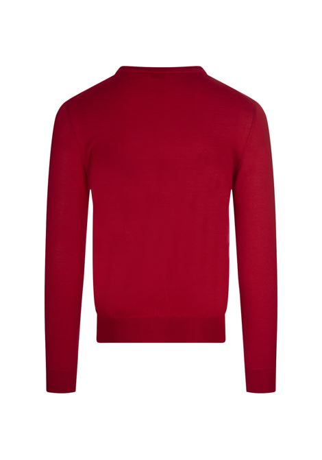FEDELI Pullover Argentina In Seta e Cashmere Rosso - FEDELI Vendita Calda