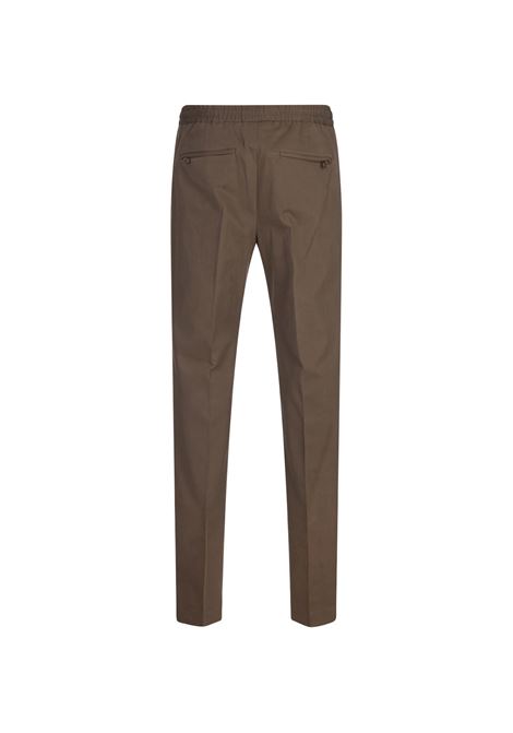 PT TORINO Pantaloni Slim Fit Con Coulisse In Misto Cashmere Marrone - PT TORINO Sconto di tempo limitato