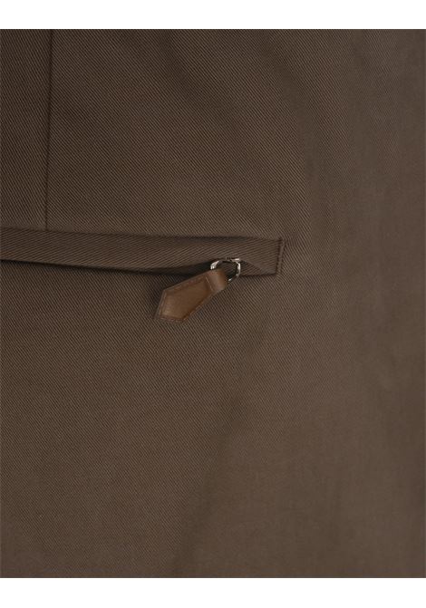 PT TORINO Pantaloni Slim Fit Con Coulisse In Misto Cashmere Marrone - PT TORINO Sconto di tempo limitato