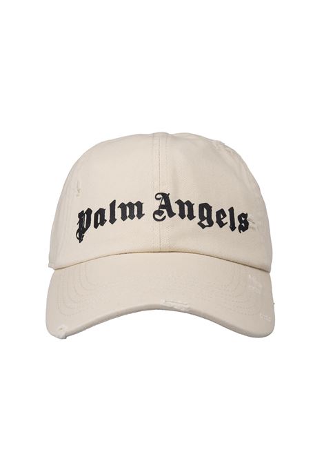 PALM ANGELS Cappello Da Baseball Beige Chiaro Con Logo e Monogramma - PALM ANGELS Fornitura limitata