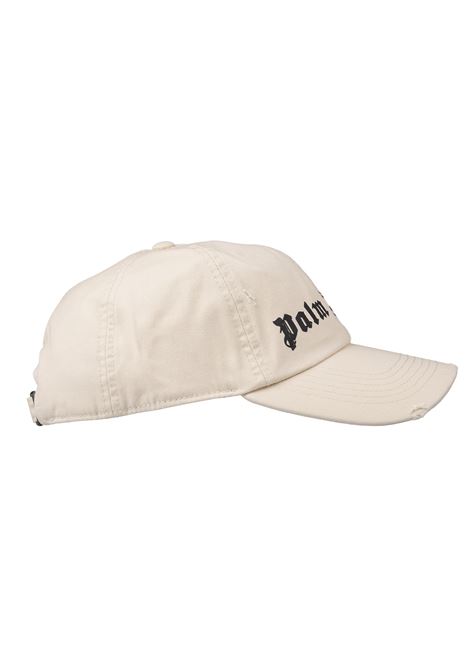 PALM ANGELS Cappello Da Baseball Beige Chiaro Con Logo e Monogramma - PALM ANGELS Fornitura limitata