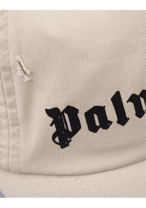 PALM ANGELS Cappello Da Baseball Beige Chiaro Con Logo e Monogramma - PALM ANGELS Fornitura limitata