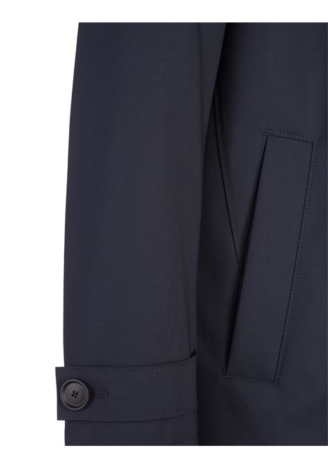 BOSS Cappotto Impermeabile In Misto Lana Blu Scuro - BOSS Vendite stagionali