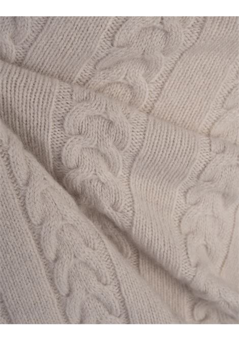 BOSS Maglione Dolcevita In Lana Vergine e Cashmere Bianco - BOSS Offerta natalizia