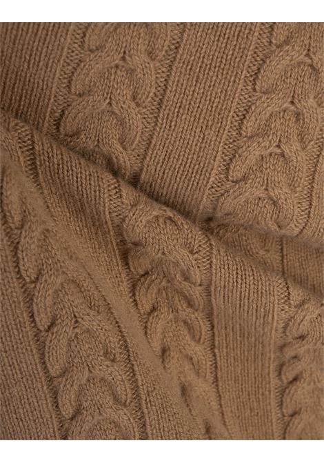 BOSS Maglione Dolcevita In Lana Vergine e Cashmere Beige - BOSS Offerta Pasqua