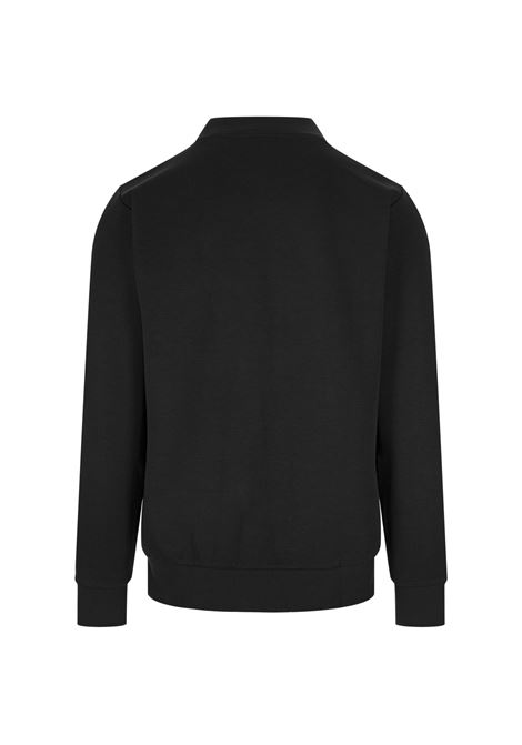 BOSS Felpa Regular Fit Nera Con Patch Monogramma - BOSS Offerta Giorno del Papà