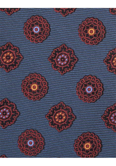 KITON Cravatta Blu Con Pattern Multicolore - KITON Offerte esclusive