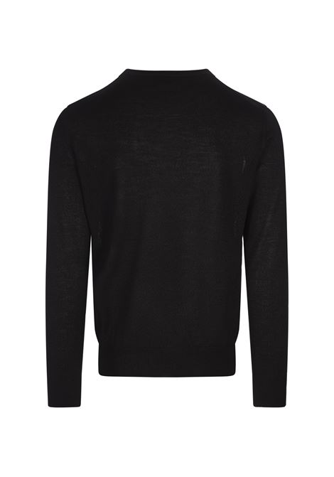 ALEXANDER MCQUEEN Maglione Nero Con Skull Rosso Rovesciato - ALEXANDER MCQUEEN Liquidazione