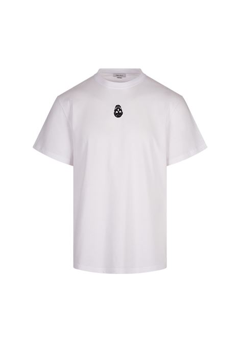 ALEXANDER MCQUEEN T-Skirt Bianca Con Skulll Rovesciato - ALEXANDER MCQUEEN Sconti VIP