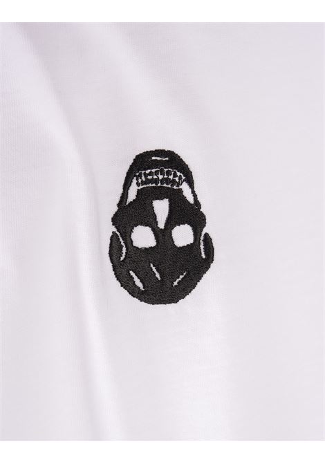 ALEXANDER MCQUEEN T-Skirt Bianca Con Skulll Rovesciato - ALEXANDER MCQUEEN Sconti VIP