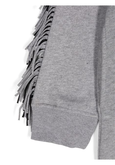 STELLA MCCARTNEY KIDS Abito Grigio con Frange e Grafica Stella - STELLA MCCARTNEY KIDS Rilascio limitato