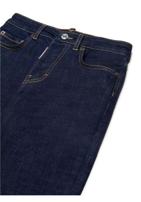 DSQUARED2 KIDS Jeans a Gamba Dritta In Denim Indaco - DSQUARED2 KIDS ACQUISTA ORA