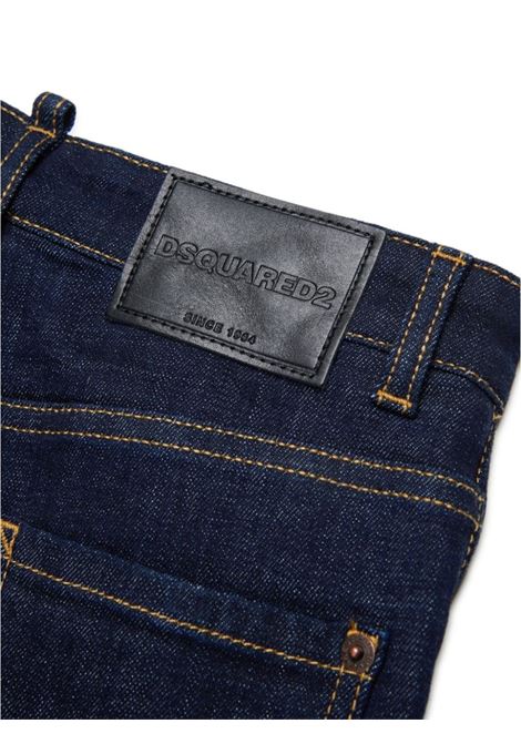 DSQUARED2 KIDS Jeans a Gamba Dritta In Denim Indaco - DSQUARED2 KIDS ACQUISTA ORA