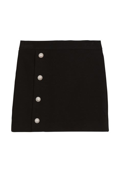 BALMAIN KIDS Gonna Corta Nera Con Bottoni - BALMAIN KIDS Offerta speciale della fabbrica