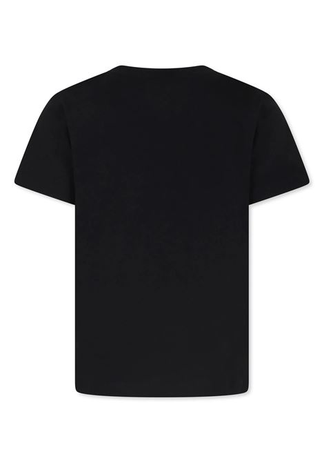 BALMAIN KIDS T-Shirt Nera con Bottoni e Logo Argentati - BALMAIN KIDS Sostegno trimestrale