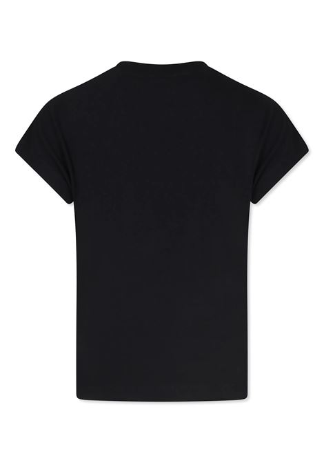 BALMAIN KIDS T-Shirt Nera con Logo Stile Romano - BALMAIN KIDS Super sconto