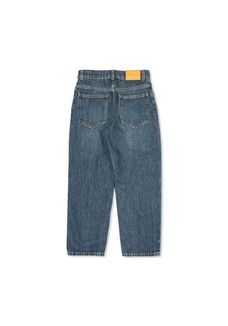 GUCCI KIDS Jeans A Gamba Dritta In Denim Blu Scuro - GUCCI KIDS Promozione