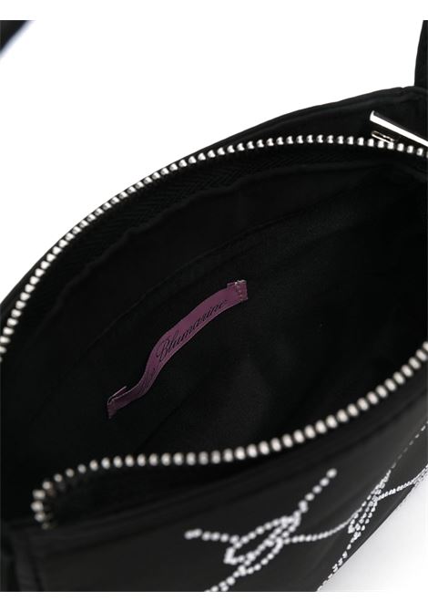 MISS BLUMARINE KIDS Borsa a Mano Nera Con Motivo Monogram Di Strass - MISS BLUMARINE KIDS Promozione Limitata