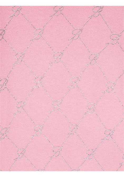MISS BLUMARINE KIDS Vestitino Rosa Con Motivo Monogram Di Strass - MISS BLUMARINE KIDS In Vendita