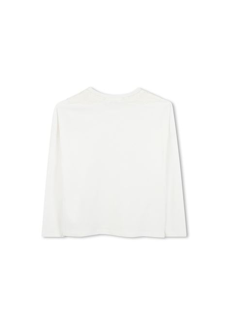 CHLOÉ KIDS T-Shirt Bianca Con Logo Ricamato - CHLOÉ KIDS Moda