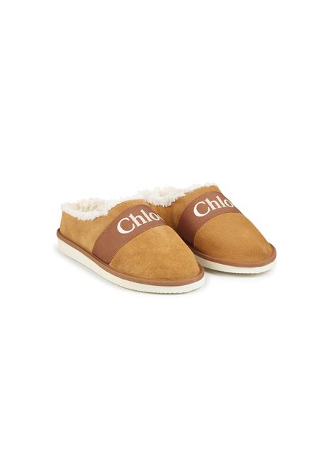 CHLOÉ KIDS Slippers Stone Con Stampa Logo - CHLOÉ KIDS Sconto di tempo limitato