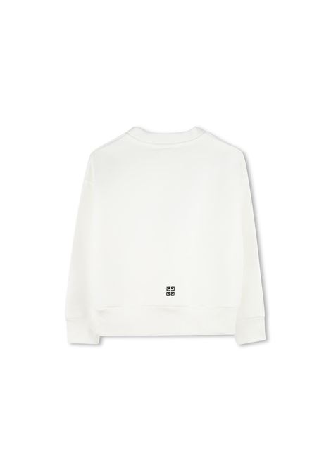 GIVENCHY KIDS Felpa Bianca Con Logo GIVENCHY 4G - GIVENCHY KIDS Cyber Monday