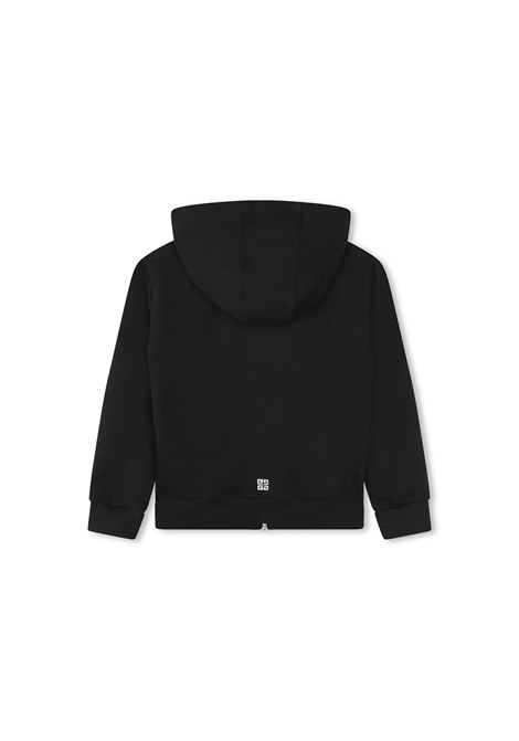 GIVENCHY KIDS Felpa Zip-Up Nera Con Cappuccio e Logo GIVENCHY 4G - GIVENCHY KIDS Offerta Pasqua