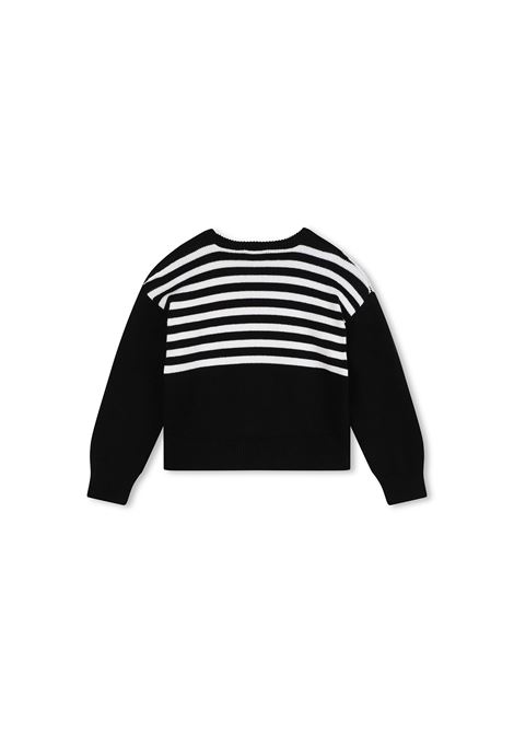 GIVENCHY KIDS Pullover Nero Con Motivo 4G e Motivo a Righe - GIVENCHY KIDS Offerta per la Festa della Mamma