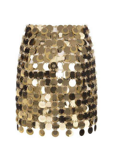 RABANNE Minigonna Con Dischi Dorati Effetto Specchio - RABANNE Latest fashion