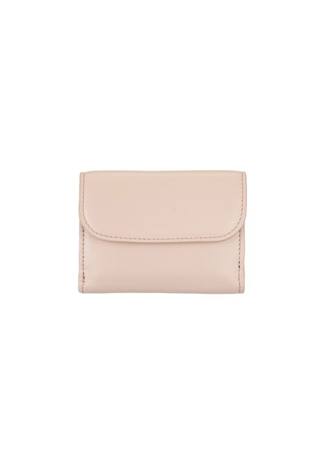 CHLOÉ Portafoglio Tri-Fold Chloé Sense Mini In Pelle Morbida Cement Pink - CHLOÉ Grandi sconti