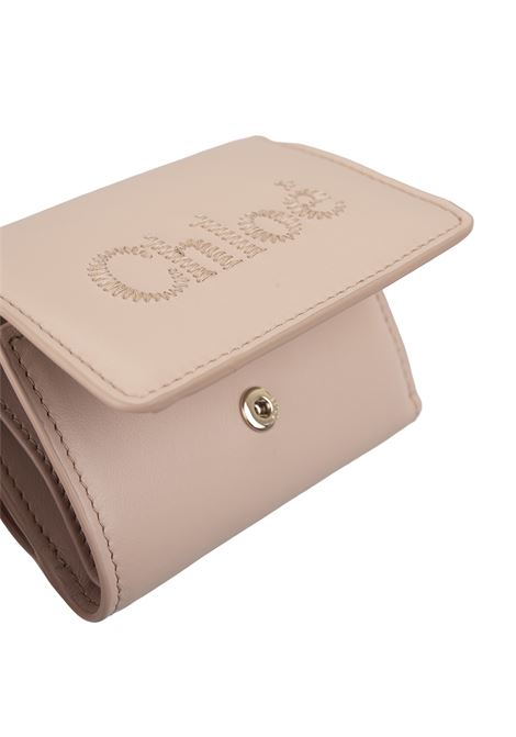 CHLOÉ Portafoglio Tri-Fold Chloé Sense Mini In Pelle Morbida Cement Pink - CHLOÉ Grandi sconti