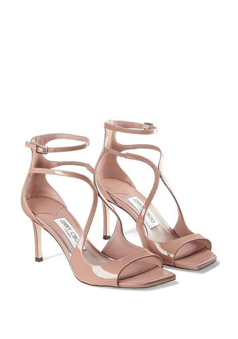 JIMMY CHOO Sandali Azia 75 In Pelle Verniciata Rosa Pastello - JIMMY CHOO Bestseller