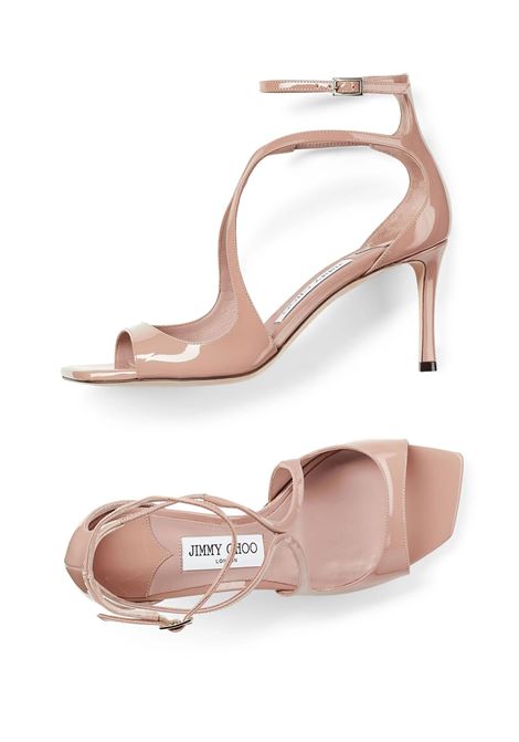 JIMMY CHOO Sandali Azia 75 In Pelle Verniciata Rosa Pastello - JIMMY CHOO Bestseller