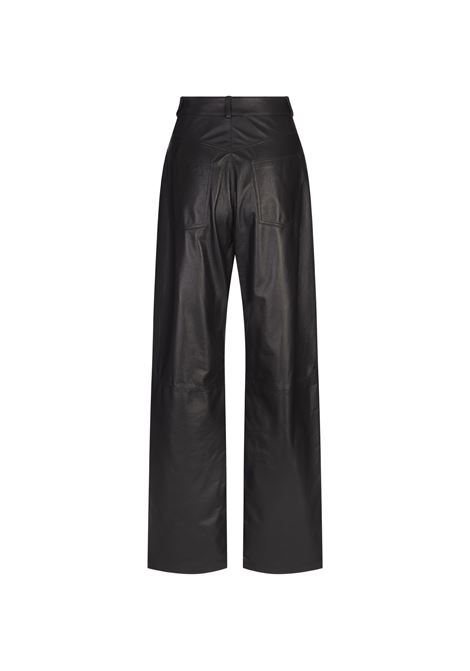 FABIANA FILIPPI Pantaloni a Gamba Dritta In Pelle Nera - FABIANA FILIPPI Enormi risparmi