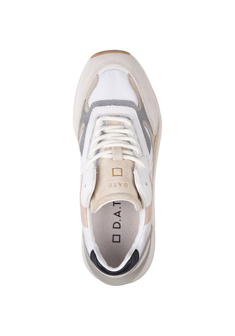 D.A.T.E. Sneakers Running Fuga In Bianco e Rosa - D.A.T.E Ritorno libero
