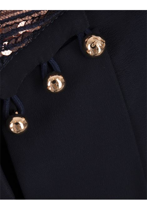 RABANNE Haut Top Short Sleeves Navy Gold Bronze - RABANNE Ultimi tre giorni